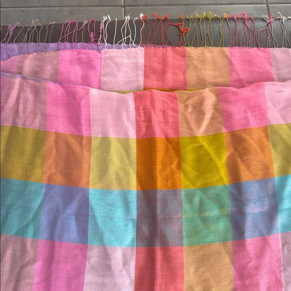 Vibrant Multicolor Checkered Scarf